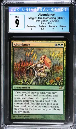 ABUNDANCE 10th Edition Foil Rare CGC 9 Q+ MTG [Nostalgium] - Image 1