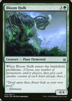 X 1 Bloom Hulk NM WAR 154 MTG Magic The Gathering - Image 1