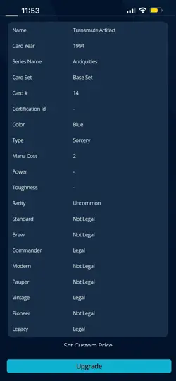 Magic the Gathering MTG 🌟Antiquities 🌟Transmute Artifact🌟1994 - Image 4