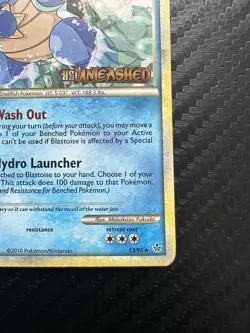 Pokemon BLASTOISE Unleashed STAFF Holo Prerelease Promo 13/90 - Image 4