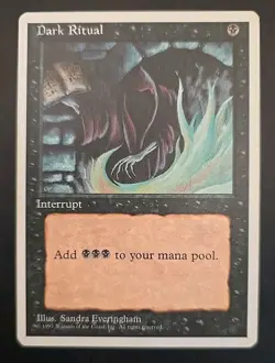Dark Ritual MTG Core Set 4th Edition MTG Regular Moderately Played - Image 1