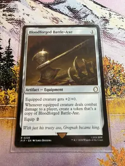 MTG - Universes Beyond: Fallout - Bloodforged Battle-Axe - NM - NF - Image 1
