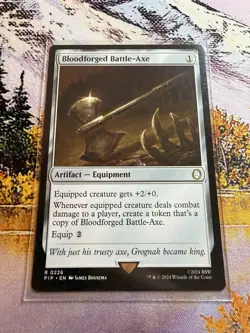 MTG - Universes Beyond: Fallout - Bloodforged Battle-Axe - NM - NF - Image 2