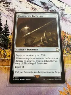 MTG - Universes Beyond: Fallout - Bloodforged Battle-Axe - NM - NF - Image 3