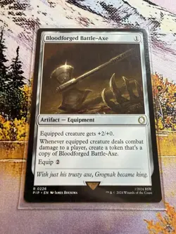 MTG - Universes Beyond: Fallout - Bloodforged Battle-Axe - NM - NF - Image 4