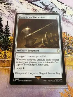 MTG - Universes Beyond: Fallout - Bloodforged Battle-Axe - NM - NF - Image 5