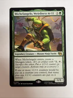MTG Michelangelo, Weirdness to 11 Teenage Mutant Ninja Turtles #121 Rare - Image 1