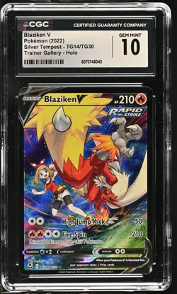 BLAZIKEN V Silver Tempest Trainer Gallery Holo #TG14 CGC 10 Pokemon - Image 1