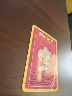 Pokemon Funskool " WHO AM I " MEOWTH TCG CARD 2004 INDIA - DMG - Image 3