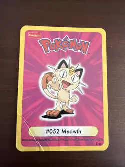 Pokemon Funskool " WHO AM I " MEOWTH TCG CARD 2004 INDIA - DMG - Image 4
