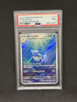 Pokemon Wartortle Illustration Rare Holo 171/165 Sv: Scarlet & Violet 151 PSA 9 - Image 1