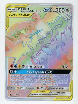 Moltres & Zapdos & Articuno GX - Pokemon 2019 Hidden Fates #69 MINT - Image 1