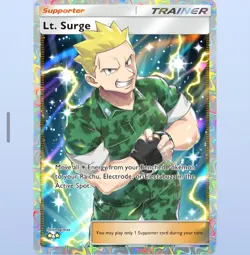 Lt Surge Full Art 2⭐, Pokemon TCG Pocket, Genetic Apex, English - Image 1