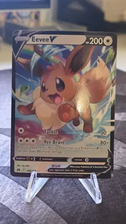 Pokemon Eevee V Crown Zenith Holo Ultra Rare 108/159 NM Condition - Image 1