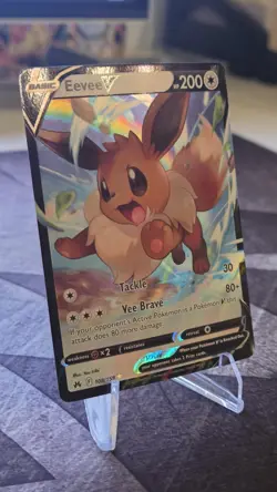 Pokemon Eevee V Crown Zenith Holo Ultra Rare 108/159 NM Condition - Image 2