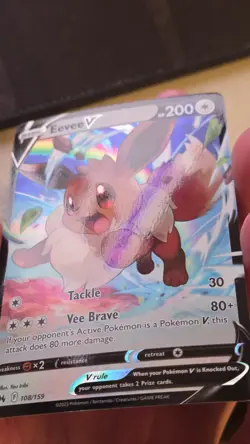 Pokemon Eevee V Crown Zenith Holo Ultra Rare 108/159 NM Condition - Image 4