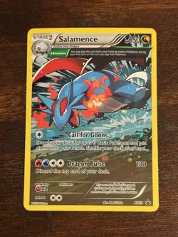 Pokemon TCG Salamence XY59 Black Star Promo 2015 Full Art - LP SWIRL BY LEG - Image 1