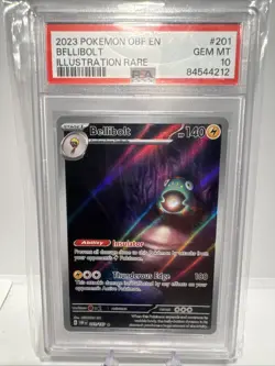 2023 POKEMON OBF EN-OBSIDIAN FLAMES ILLUSTRATION RARE #201 BELLIBOLT PSA 10 - Image 1