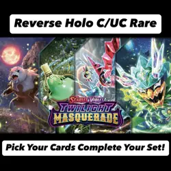 Pokemon Scarlet & Violet Twilight Masquerade Singles: You Pick! Reverse and Holo - Image 1
