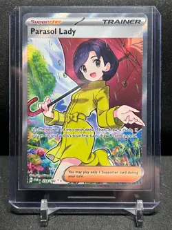 Parasol Lady 238/182 Full Art Ultra Rare Holo Pokemon 2023 Paradox Rift NM - Image 1