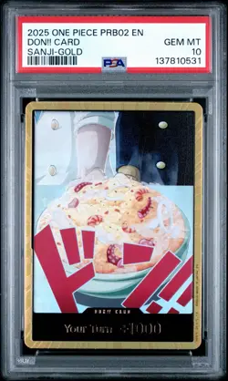 2025 ONE PIECE PRB02 DON!! SANJI GOLD PSA 10 *POP 9* - Image 1