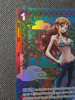 One Piece CCG Nami Alt Art SP - OP01-016 - OP05 - Awakening of the New Era - Image 2