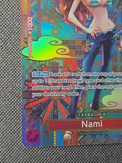 One Piece CCG Nami Alt Art SP - OP01-016 - OP05 - Awakening of the New Era - Image 3
