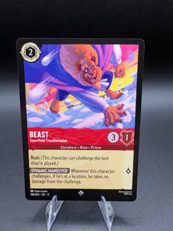 Beast Snowfield Troublemaker 118/204 Super Rare Lorcana Winterspell - Image 1