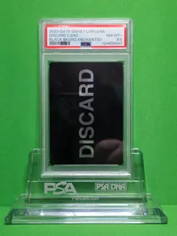 DISNEY LORCANA 2023 DISCARD CARD BLACK BACKGROUND ENCHANTED PSA 8.5 - Image 1