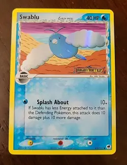 NM! Swablu 65/101 (Delta Species) Dragon Frontiers Stamped Reverse Holo Pokemon - Image 1