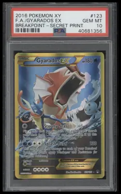 PSA 10 Fa/Gyarados Ex 2016 Pokemon Xy Breakpoint #123 - Image 1