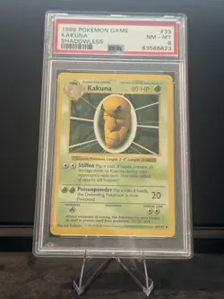 Shadowless - KAKUNA - 33/102 - Pokemon Base Set - PSA 8 - Image 3