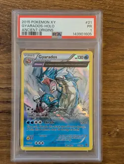 2015 Pokemon XY Ancient Origins PSA 1 Gyarados #21 Holo FA FRESH SLAB CASE - Image 1
