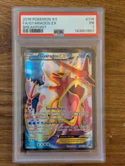 2016 Pokemon XY Breakpoint PSA 1 Gyarados #114 FA Full Art Holo FRESH GRADE - Image 1