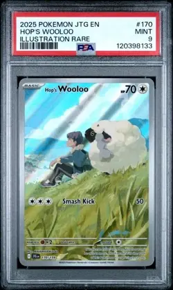 HOP'S WOOLOO #170/159 PSA 9 • 2025 ILLUSTRATION RARE Pokemon Journey Together - Image 1