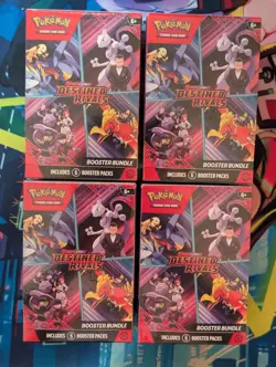 Lot Of (4) Pokemon Scarlet & Violet Destined Rivals Booster Bundle Box Sealed - Image 1