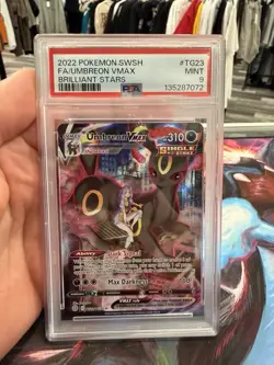 2022 Pokemon SWSH Brilliant Stars Umbreon VMAX Trainer Gallery #TG23/TG30 PSA 9 - Image 1