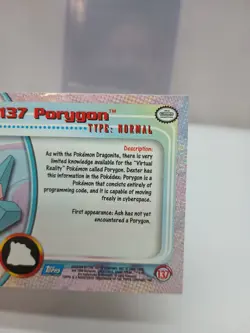 2000 Topps Pokemon TV Animation Edition Series 3 Non Holo #137 Porygon - Image 4