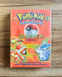 1999 Pokemon Base Set Theme Deck – Brushfire (Factory Sealed, w/ Acrylic Case) - Image 2