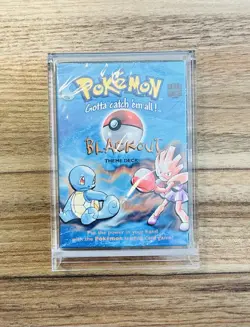 1999 Pokemon Base Set Theme Deck – Blackout (Factory Sealed, w/ Acrylic Case) - Image 1