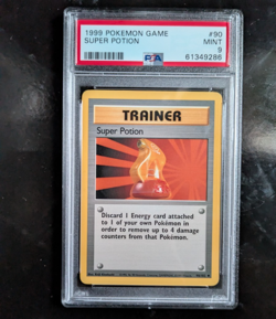PSA 9 MINT 1999 BASE SET POKEMON TRAINER SUPER POTION 90/102 #WOTC GRADED TCG - Image 1