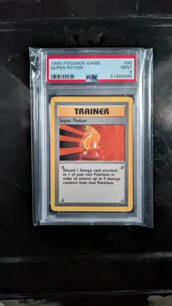 PSA 9 MINT 1999 BASE SET POKEMON TRAINER SUPER POTION 90/102 #WOTC GRADED TCG - Image 3