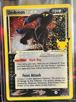 Pokemon TCG Umbreon Gold Star 17/17 Celebrations Classic Collection Holo MINT NM - Image 1