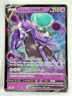 Shadow Rider Calyrex V 074/198 Ultra Rare Chilling Reign Pokemon - Near Mint NM - Image 1