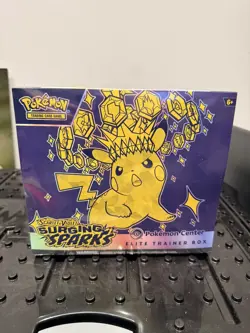 Pokemon TCG Exclusive Surging Sparks Sealed Pokemon Center Elite Trainer Box ETB - Image 1