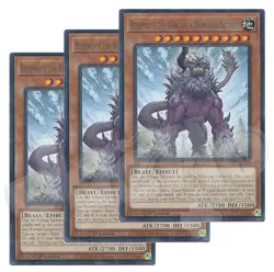 Yugioh Behemoth the King of a Hundred Battles x 3 - 1st Rare NM - Plus Free Holo - Image 1