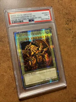 PSA 9 WINGED DRAGON OF RA QCSE-ATTRIBUTE ERROR-ITA 2023 YU-GI-OH! LC01 - Image 2