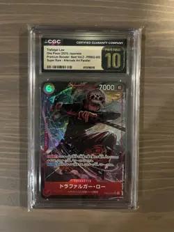 One Piece Trafalgar Law CGC Pristine 10 PRB02-002 Super Rare Alt Art Japanese - Image 1