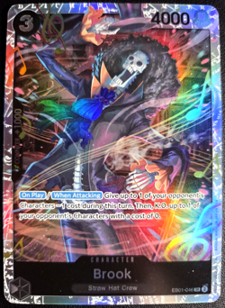 Brook EB01-046 SR ONE PIECE Tcg Card Game NM Black Reprint - Image 1