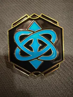 Lorcana TCG Winterspell Promo Disney Pin: Sapphire Ink Symbol - Image 1
